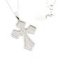 Preview: POPDITO Collier Kreuz silber 925 diamond cut Ankerkette 50cm