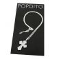 Preview: POPDITO Collier Kreuz silber 925 diamond cut Ankerkette 50cm