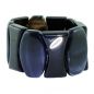 Preview: POPDITO Sardonyx OXO Armband blau - grau 19 cm