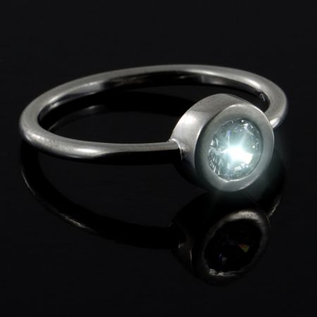 POPDITO Ring Zirkonia 925 silber Solitär